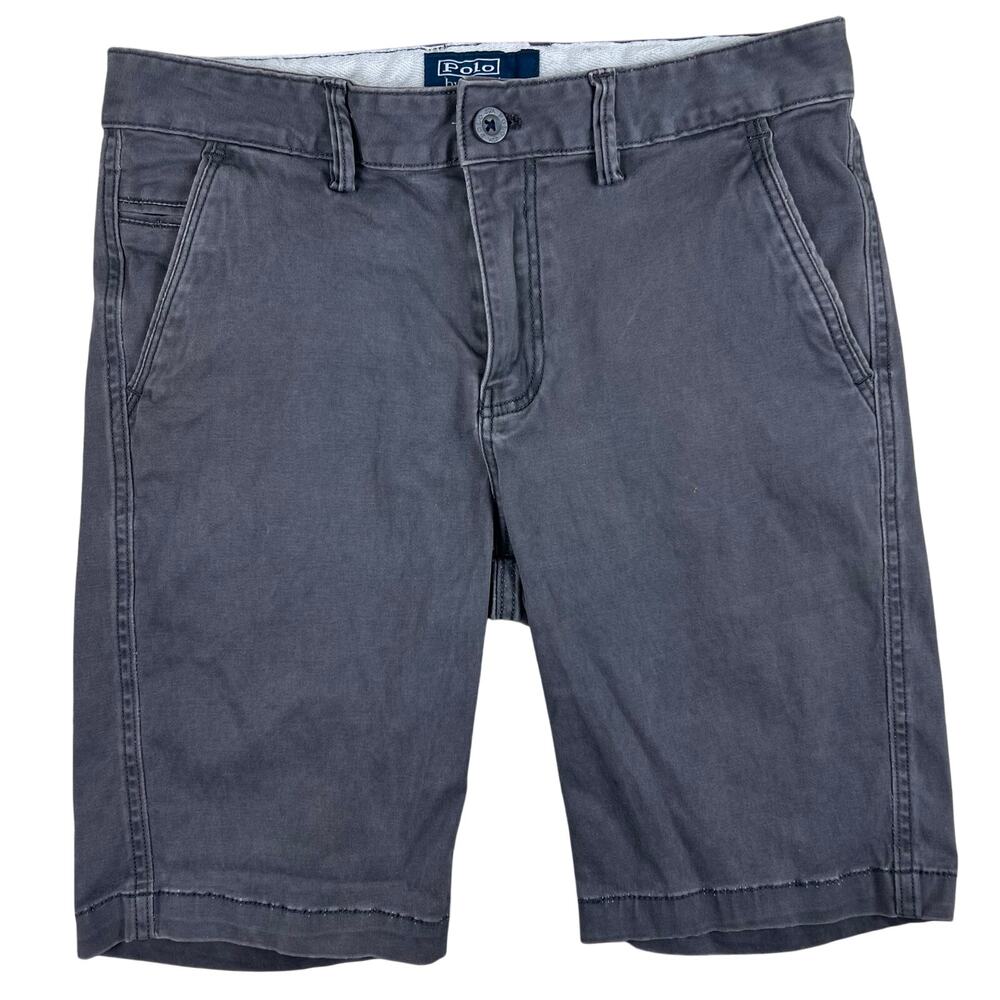 Polo by Ralph Lauren shorts men’s 31 inseam 9” Heather Gray worn look flat front